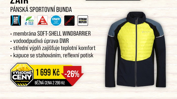 PÁNSKÁ BUNDA S MEMBRÁNOU ZAIR | ALPINE PRO