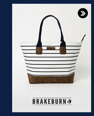 Biela pruhovaná kabelka Brakeburn Stripe Tote | ZOOT.sk