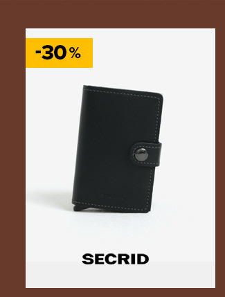 Čierna kožená peňaženka s hliníkovým puzdrom s RFID Secrid Miniwallet | ZOOT.sk