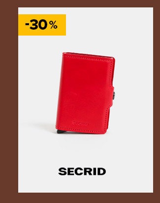 Červená kožená peňaženka s hliníkovými púzdrami Secrid Twinwallet | ZOOT.sk