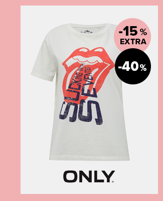 Krémové tričko ONLY Rolling Stones | ZOOT.sk