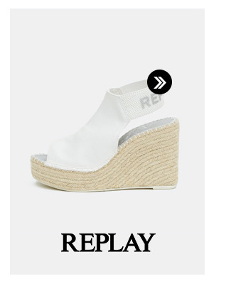 Biele dámske sandále na plnom podpätku Replay | ZOOT.sk